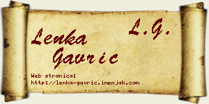 Lenka Gavrić vizit kartica